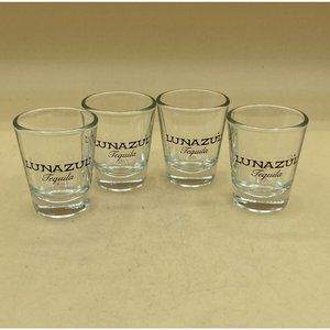 Lunazul Tequila Mexican Clear Shot Glasses LOT 4